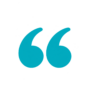Turquoise opening quote marks